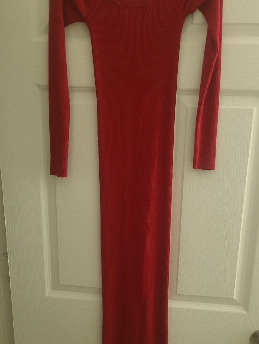 Forever 21 Ribbed Sweater Bodycon Midi Dress in Wine Red - Picture 5 of 5